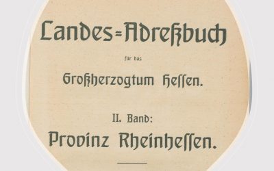 Harxheimer Adressenliste von 1906